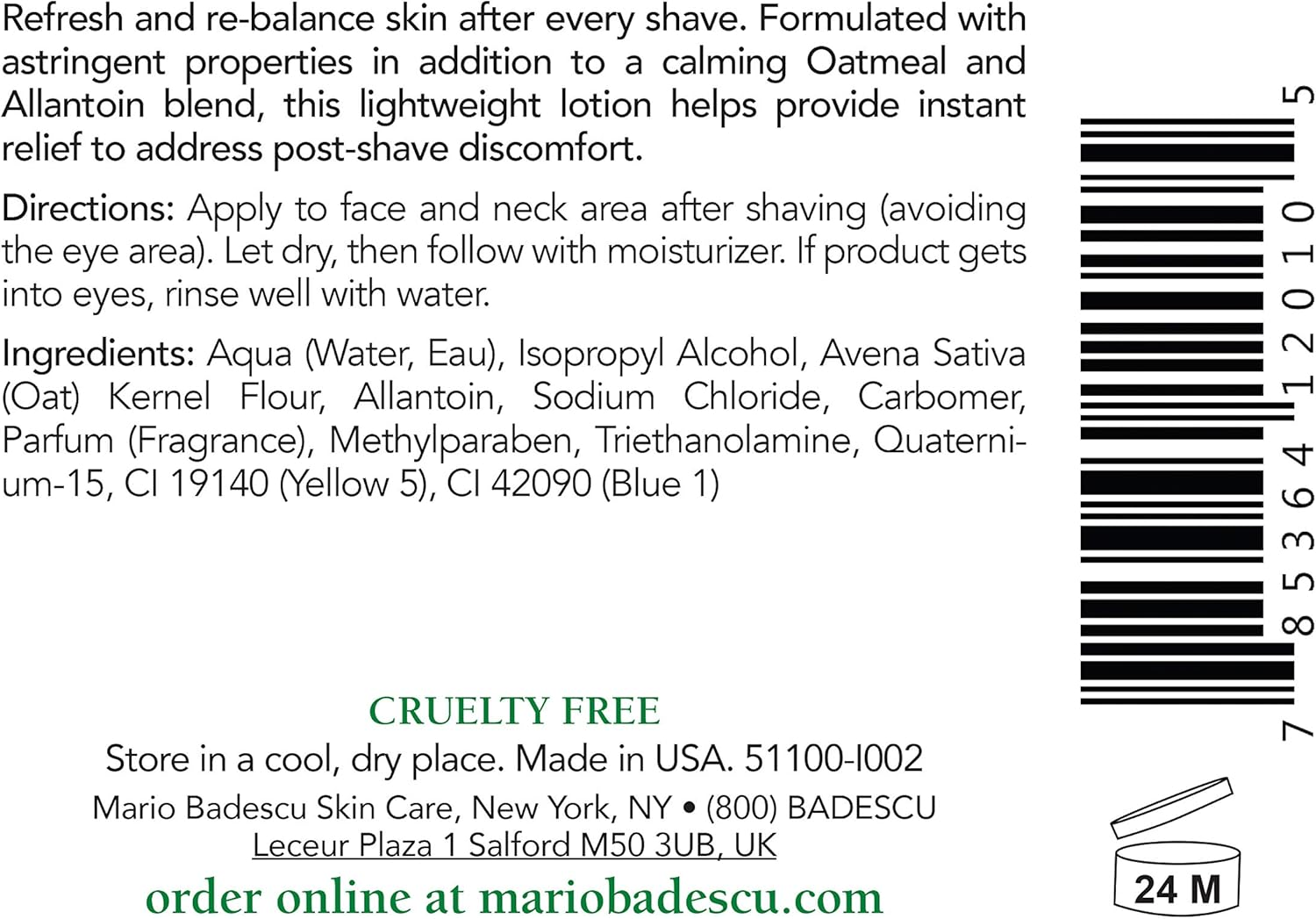 Mario Badescu Protein after Shave Lotion 59Ml/2Oz
