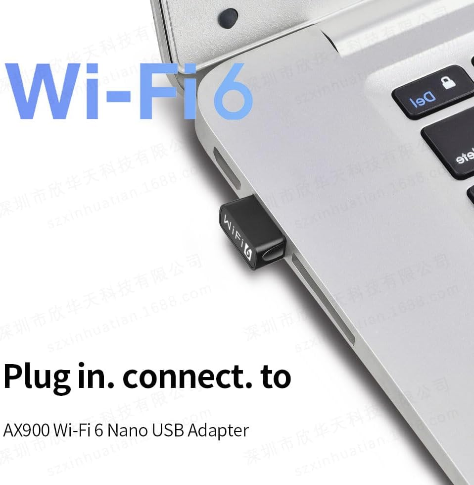 Nomel Wifi 6 USB Adapter for Desktop PC, Dual Band AX900 Wireless Network Dongle, Plug & Play Mini Wifi Receiver 5Ghz/2.4Ghz, Compatible with Window 7/10/11S 7/10/11 image number 2