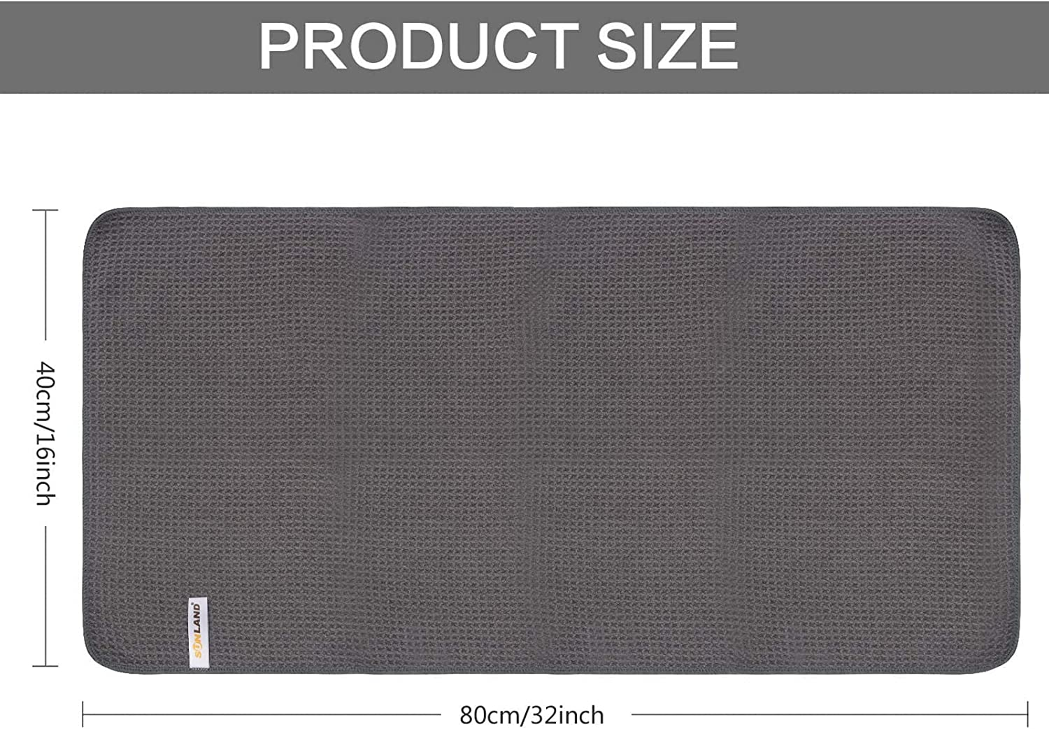 SUNLAND 3 Pack Microfiber Sports Workout Towels Fast Drying Fitness Sweat Towels for Men & Women Lightweight Multi-Purpose Gym Exercise Towel 16Inch X 32Inch Grey - Black image number 4