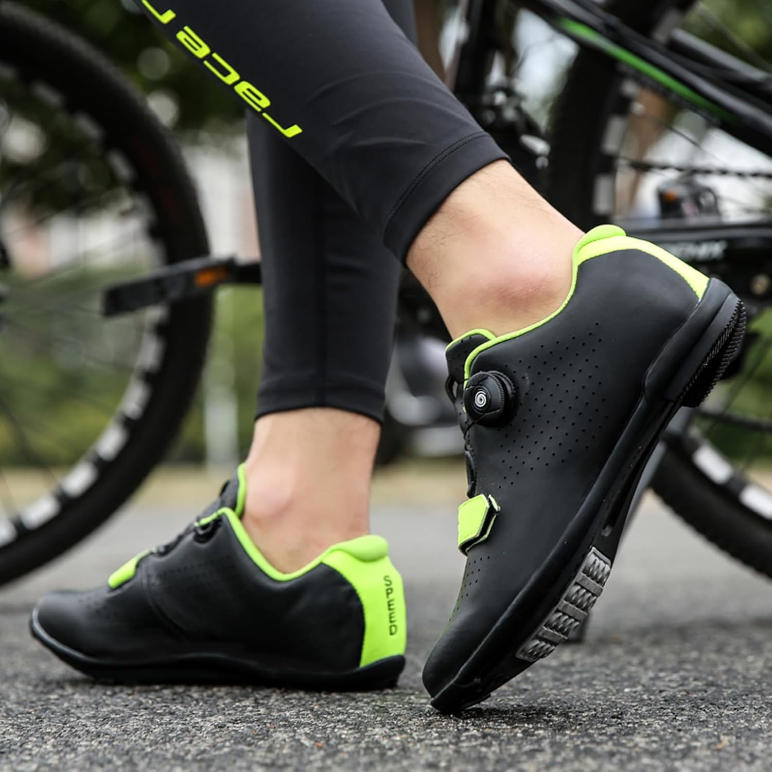 Lzqpearl Fahrradschuhe Herren, Rennrad Und Mountainbike Schuhe Mit Gummisohle, Atmungsaktive, Rutschfeste No-Lock Fahrradschuhe Mit Schnell Rotierendem Schn&uuml;rsenkelsystem image number 3