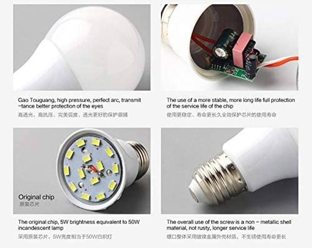 12V Low Voltage LED Light Bulbs - Warm White 7W(Only for 12-36V), Pack of 6 image number 3