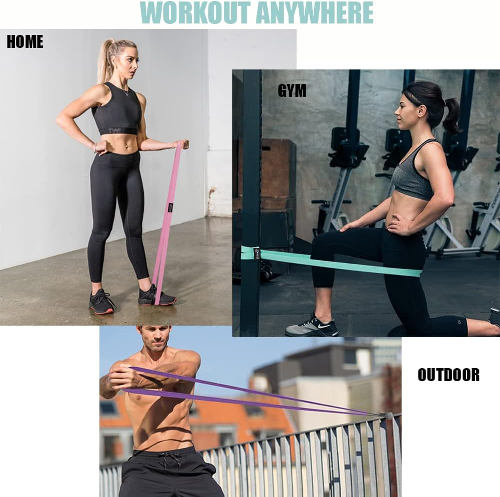 Resistance Bands Long - Full Body Resistance Bands Set Body Bands for Working Out Large Loop Resistance Bands for Full Body Workout, Pull up Assistance,Weight Training Set of 3 image number 4