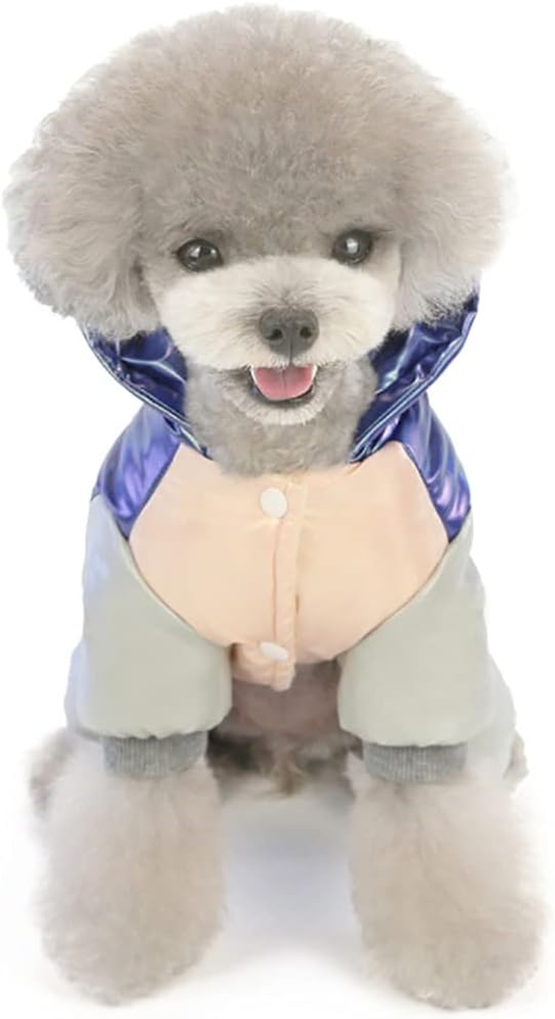 Izefia Dog Coat Windproof Jacket Cold Weather Coat 4 Legs Warm Dog Jumpsuit Winter Thick Clothes Waterproof Dog Coat for Small Dog Medium Cat Blue S image number 1