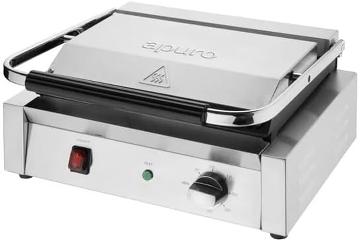 Apuro Bistro Large Contact Grill with Flat Upper and Lower Plates