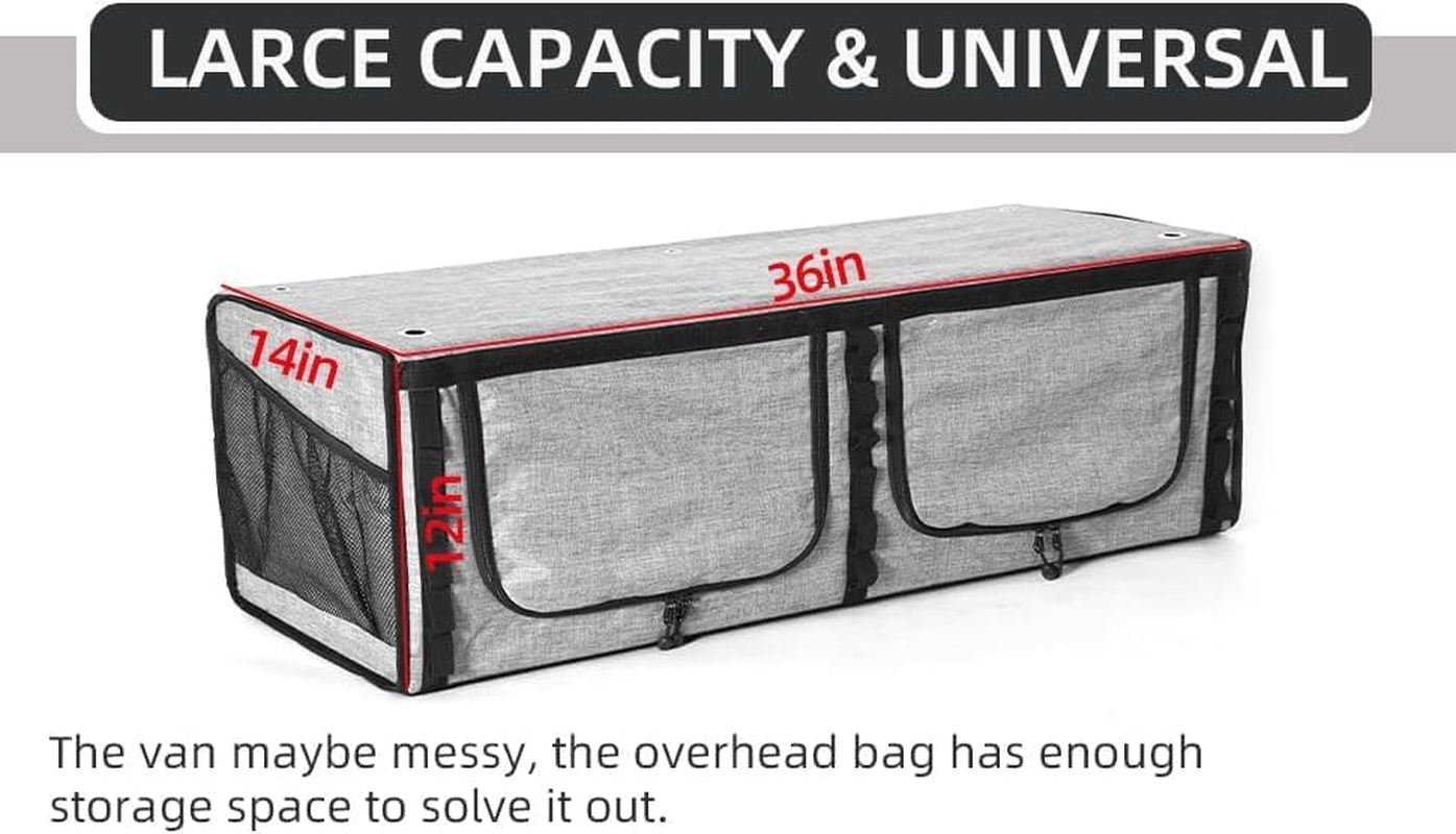 Camper Van Overhead Soft-Sided Storage Cabinet 36" for Peugeot Boxer, Fiat Ducato,Mercedes Sprinter