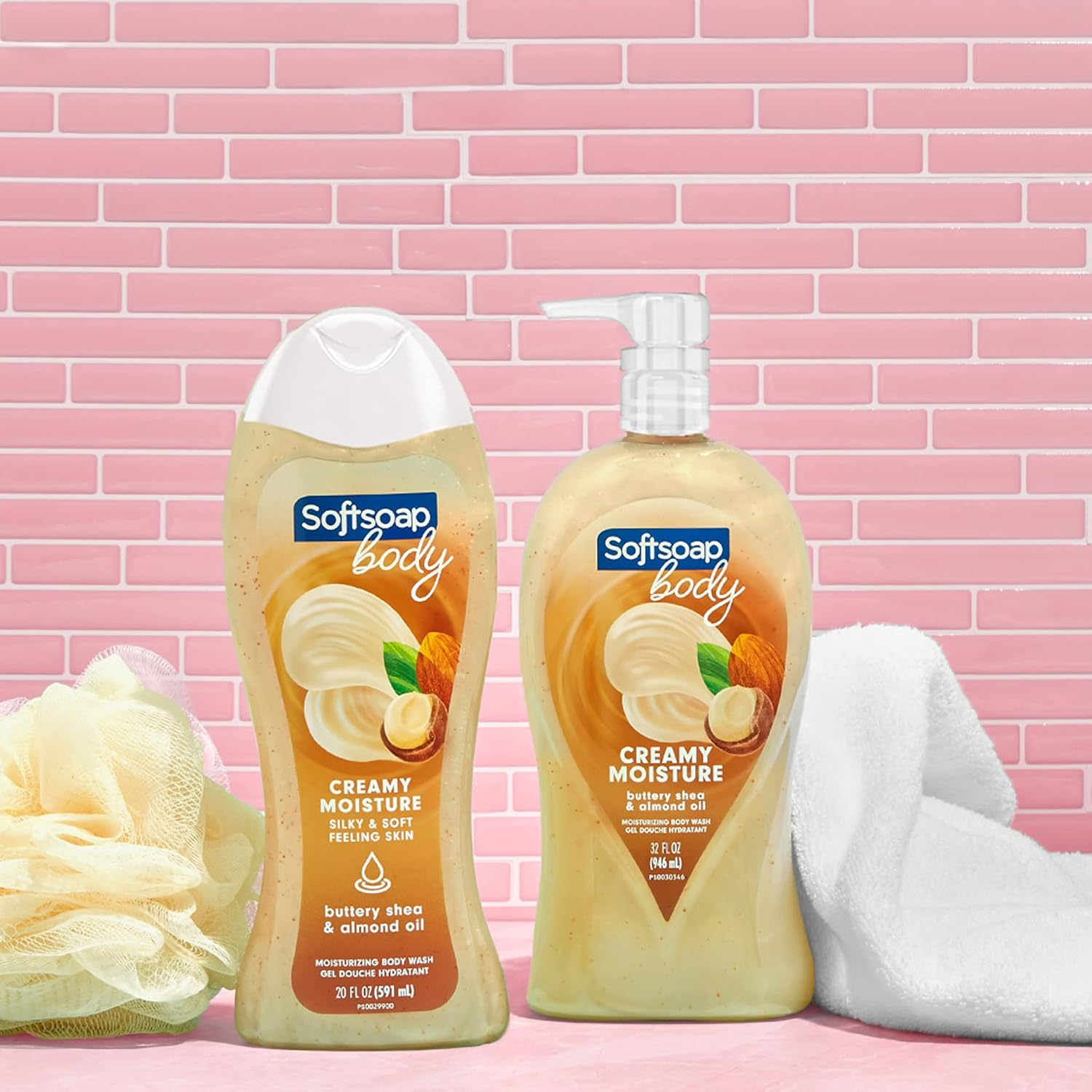 Softsoap Moisturizing Body Wash, Shea & Almond Oil, 32 Ounce Pump, 32 Fl Oz, 3 Packs image number 3