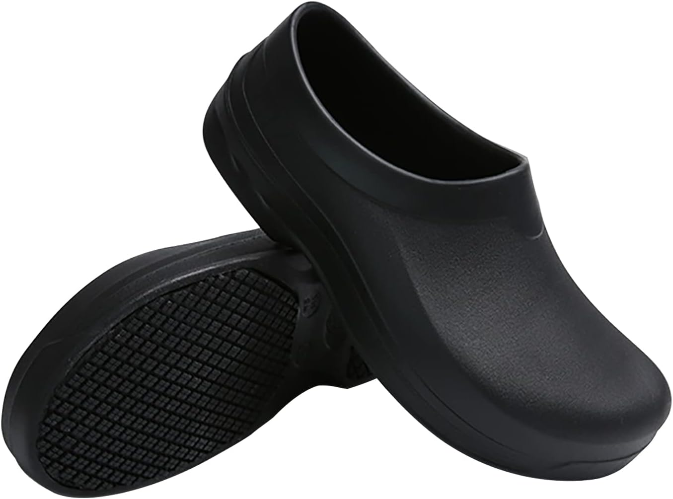 LIPROFE Chef Shoes for Men - Non Slip Oil Resistant Waterproof Safety Work Shoes Comfortable Nursing Nurse Shoes for Gardener Men Women Indoor and Outdoor Chef Clogs for Kitchen Office Seaside