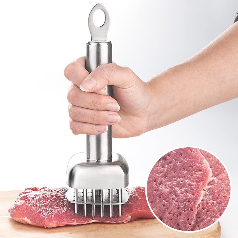 AMPSEVEN Meat Tenderizer Tool,Stainless Steel Meat Tenderizer Needle for Steak Beef Pork Chicken BBQ image number 5