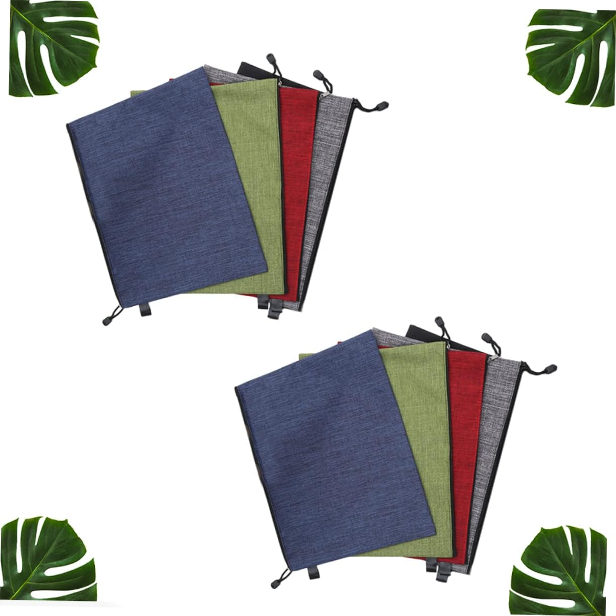 HAPINARY 8Pcs Oxford Zipper File Bags Water Bag Pouches for School Office Stationery Organizer Random Colors image number 4