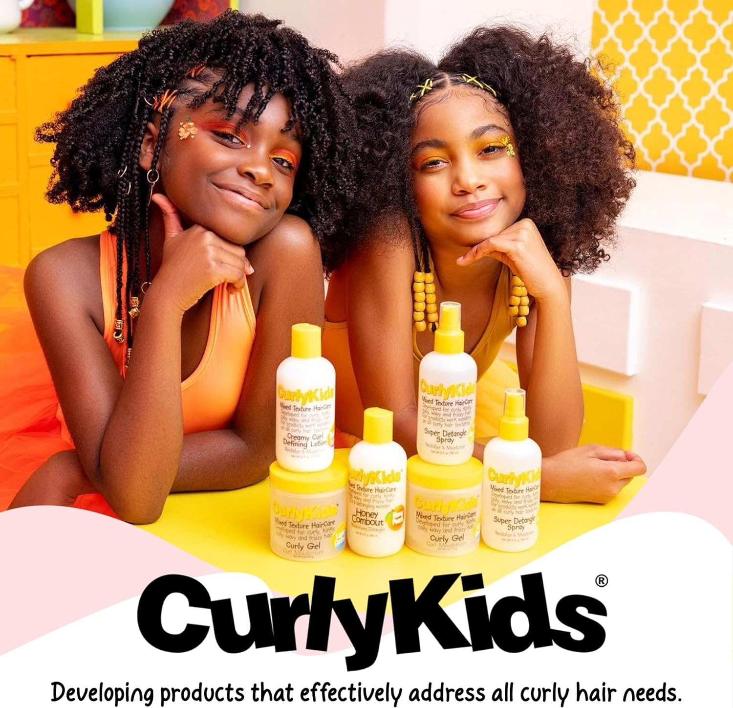 Curlykids Super Detangling Spray | Frizz Control Hair Detangler Spray for Kids, Hair Care for Kinky, Wavy & Curly Hair, Sulfate & Paraben Free, 3 Pack image number 3