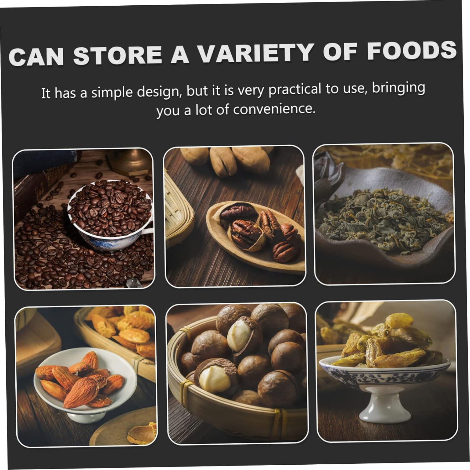 CIYODO Coffee Bean Storage Jar Sealed Canister Food Storage Container for Home Airtight Lid for Coffee Beans image number 4