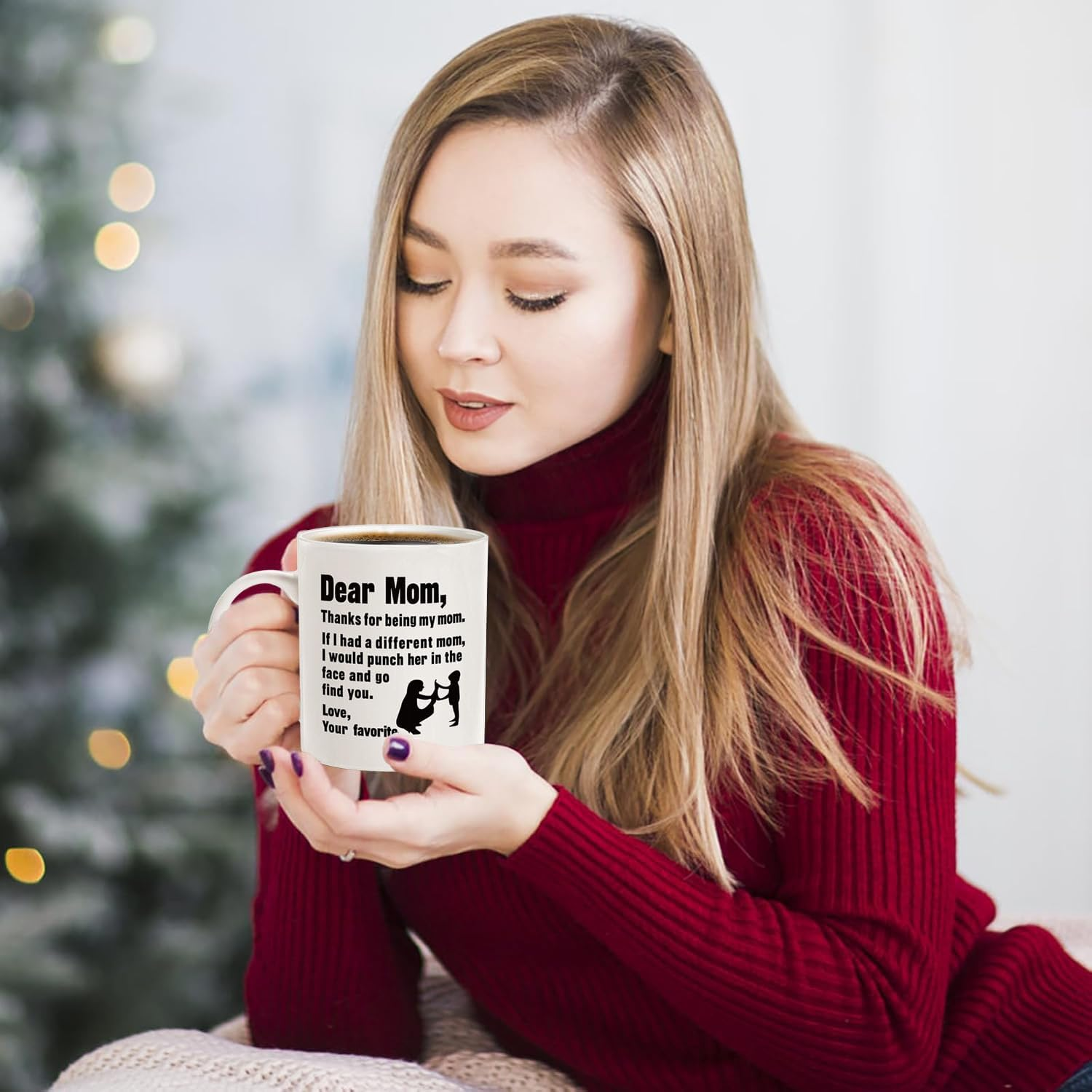 Mom Mug Mothers Day Gifts from Daughter and Son, Dear Mom Coffee Mug, Mother'S Day Mugs from Kids, Mother'S Day for Moms from Daughter, Son, Funny Gift, for Moms Who Have Everything image number 1