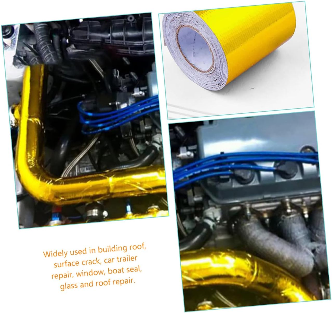 CANIGHT 2Pcs Aluminum Foil Tape Heat Resistant Sealing Tape for Pipe Repair Insulation and Ductwork Maintenance Strong Adhesion Flexible Safe for -Term Use image number 5