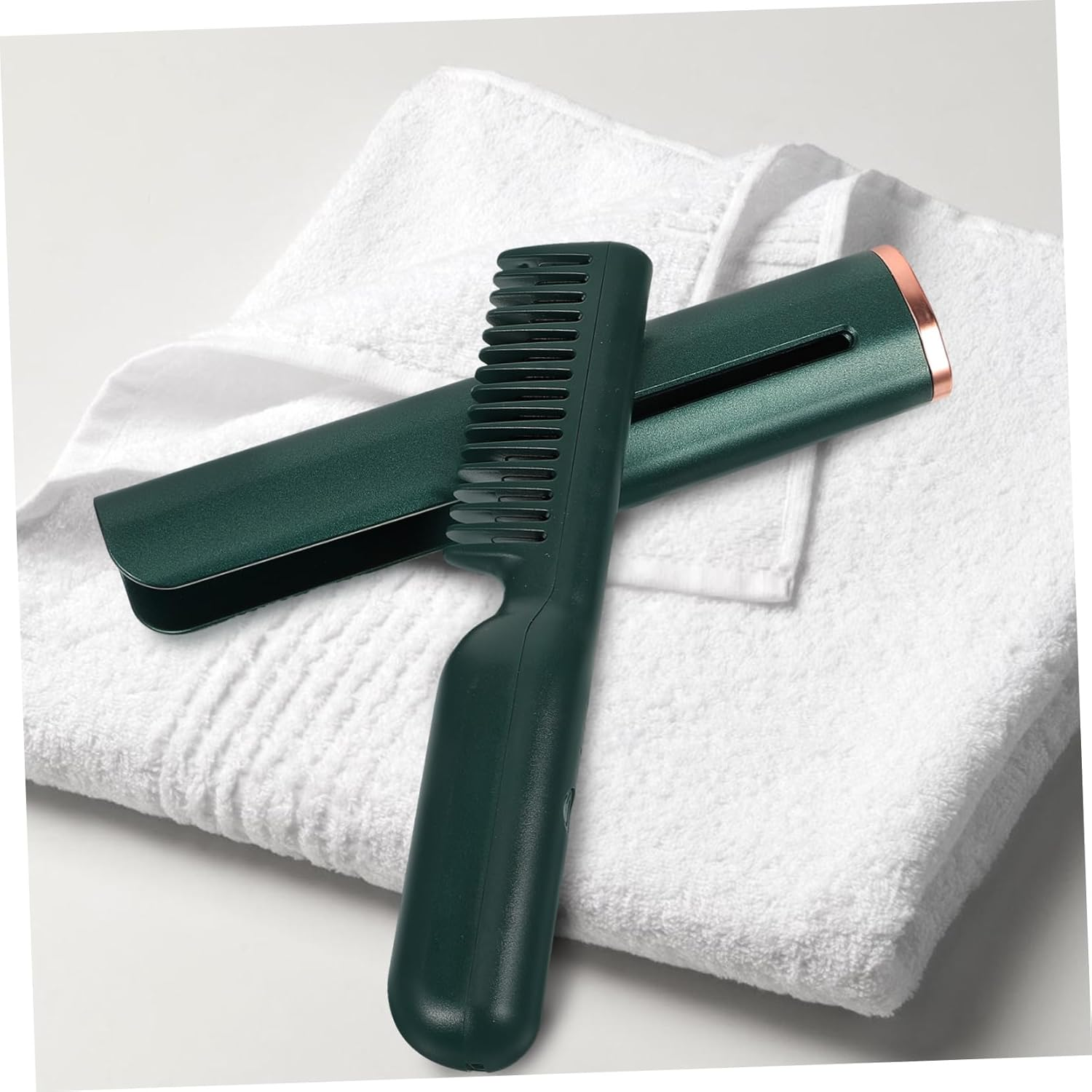 Healeved Cordless Portable Hair Straightener Brush Electric Heating Comb Hair Brush Styling Tool image number 1