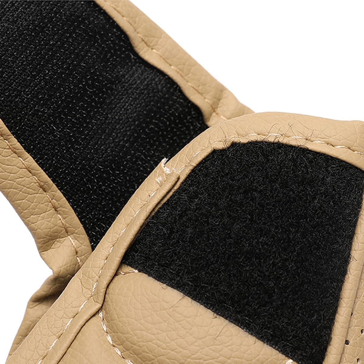 Car Gear Shift Cover, Waterproof PU Leather Manual/Automatic Automotive Gear Stick Shift Knob Rod Dust Cover Protector with Velcro, Vehicle Interior Accessories - Black image number 2