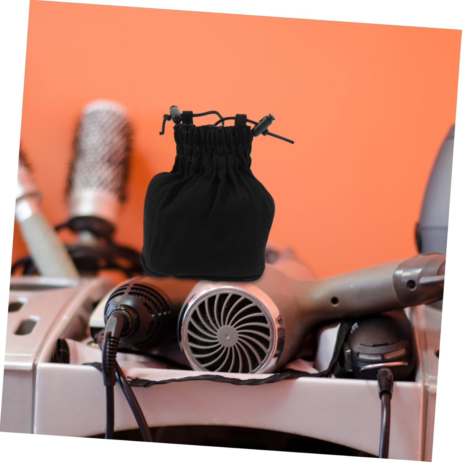 DECORNIJIA Foldable Hair Dryer Diffuser Cover for Curly Wavy Hair Mesh Diffuser for Wet Dry Use Canvas Design Convenient Styling Accessory for Travel Home Use image number 5