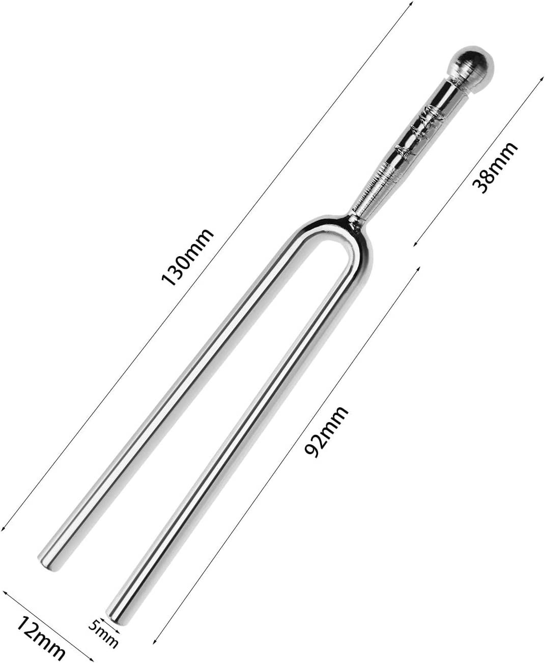 SING F LTD 2PCS A440Hz Tuning Fork Stainless Steel Music Tuning Fork Standard Tuning Fork with Ball on Handle for Violin Guitar Instrument image number 6