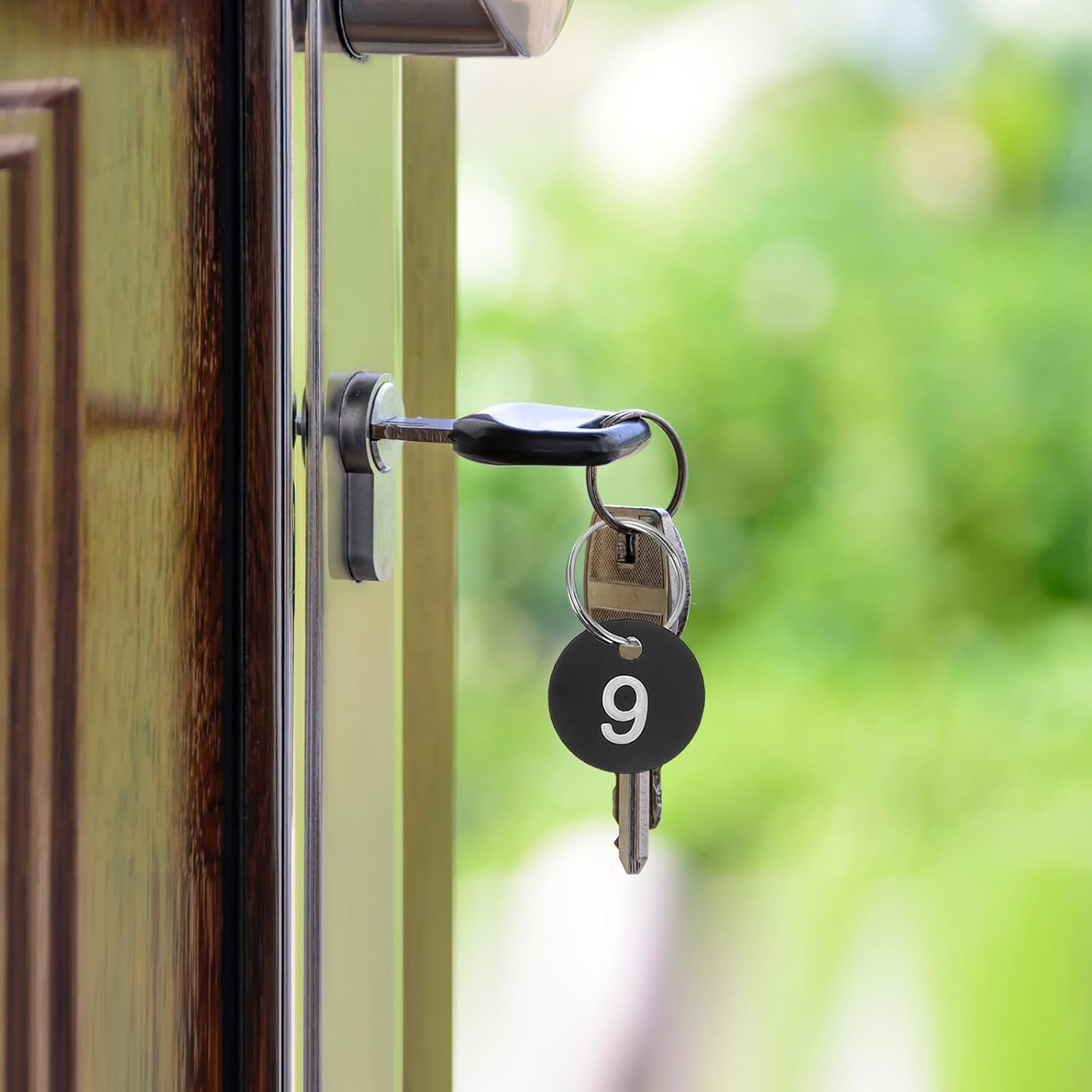 ZUNOXAZ 50Pcs Plastic Numbered Key Tags with Key Rings for Luggage Identification 3Cm Small round Number Tags 1-50 for Travel and Organization image number 6