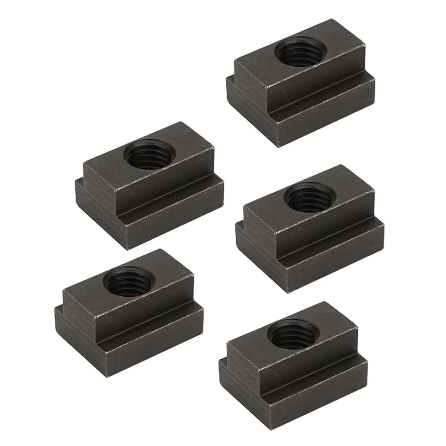 45 Steel T Slot Nuts,5 Pcs Black Oxide Finish T Slot Nuts M12 Threads Fit into T-Slots in Machine Tool Tables,High Hardness, High Strength, in Use. image number 4