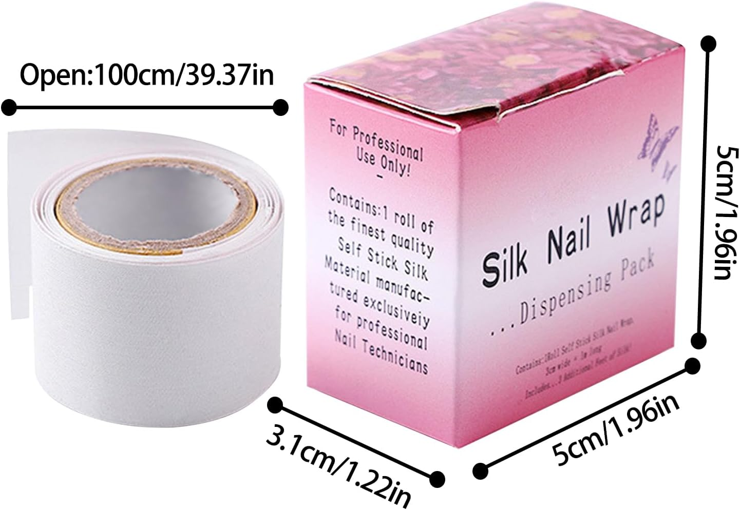 Silk Nail Wrap - Self Adhesive Silk Nail Wrap Set | Bandage Tape Easily Trimmable for Damaged Tips Repair, Strong Protective Extension Sticker, Anti-Damage Manicure Patch, Nails Art Tool for Home