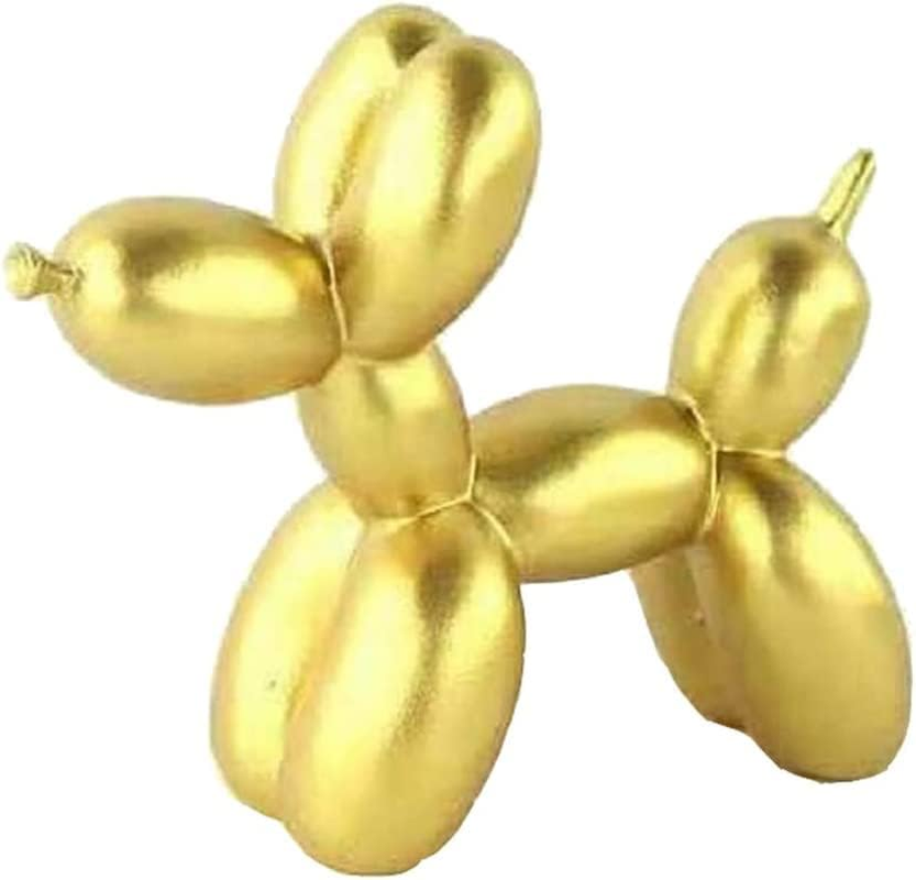 Resin Balloon Dog Sculpture,Creative Cute Animal Crafts Figurine Shaped Statue Art Sculpture Modern Desktop Ornament Decoration for Home Bedroom Living Room & Office Decor(Glod,8/ X8/ X3/) image number 1