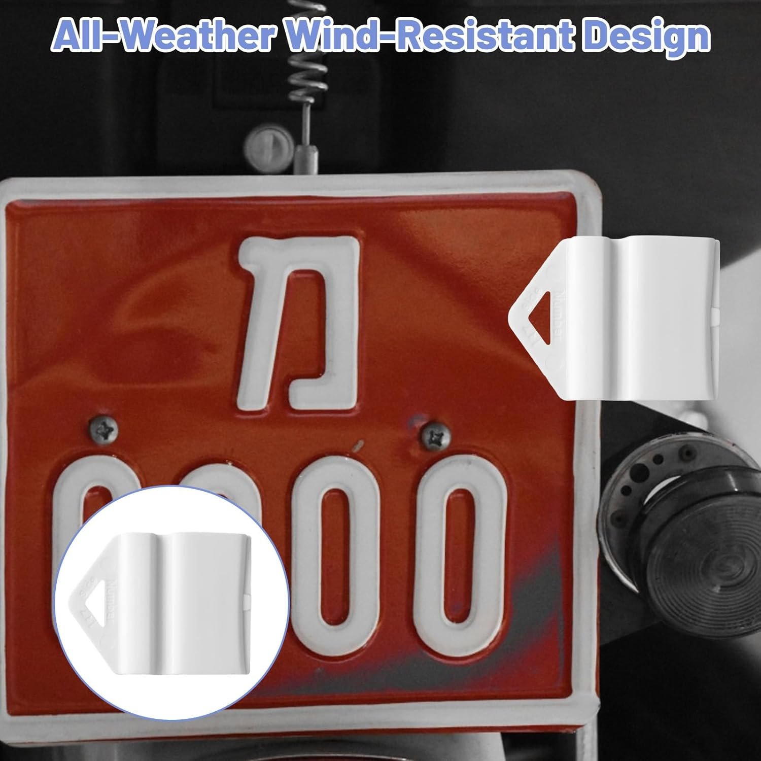 8 Pcs White Clip It on Clips License Plate Holder - Licence Clip for Cars - Easy to Attach & Removed - for L Plate & P Plate image number 3