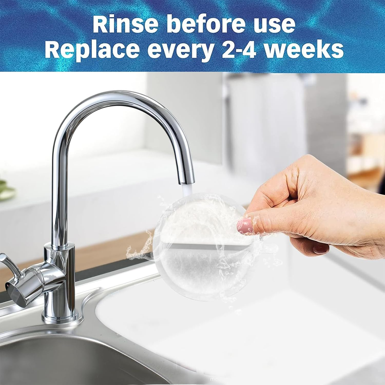 Moguri 4 + 4 Pieces Drinking Fountain Cat Replacement Filter, Filter Cat Fountain for 84 FL Oz/2.5 L Drinking Fountain for Cats and Dogs, with Carbon Filter and Foam Filter image number 1