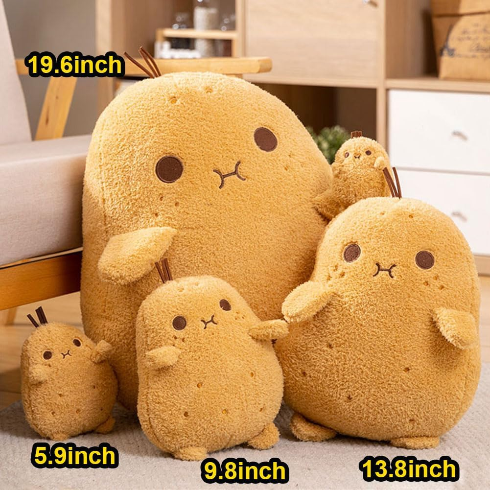 Cute Potato Stuffed Animal, 9.8 Inch Potato Plush Toy, Soft Stuffed Food Plushie Pillow Toys Doll Decorative Throw Pillows for Kids Boys Girls Birthday Xmas Gift