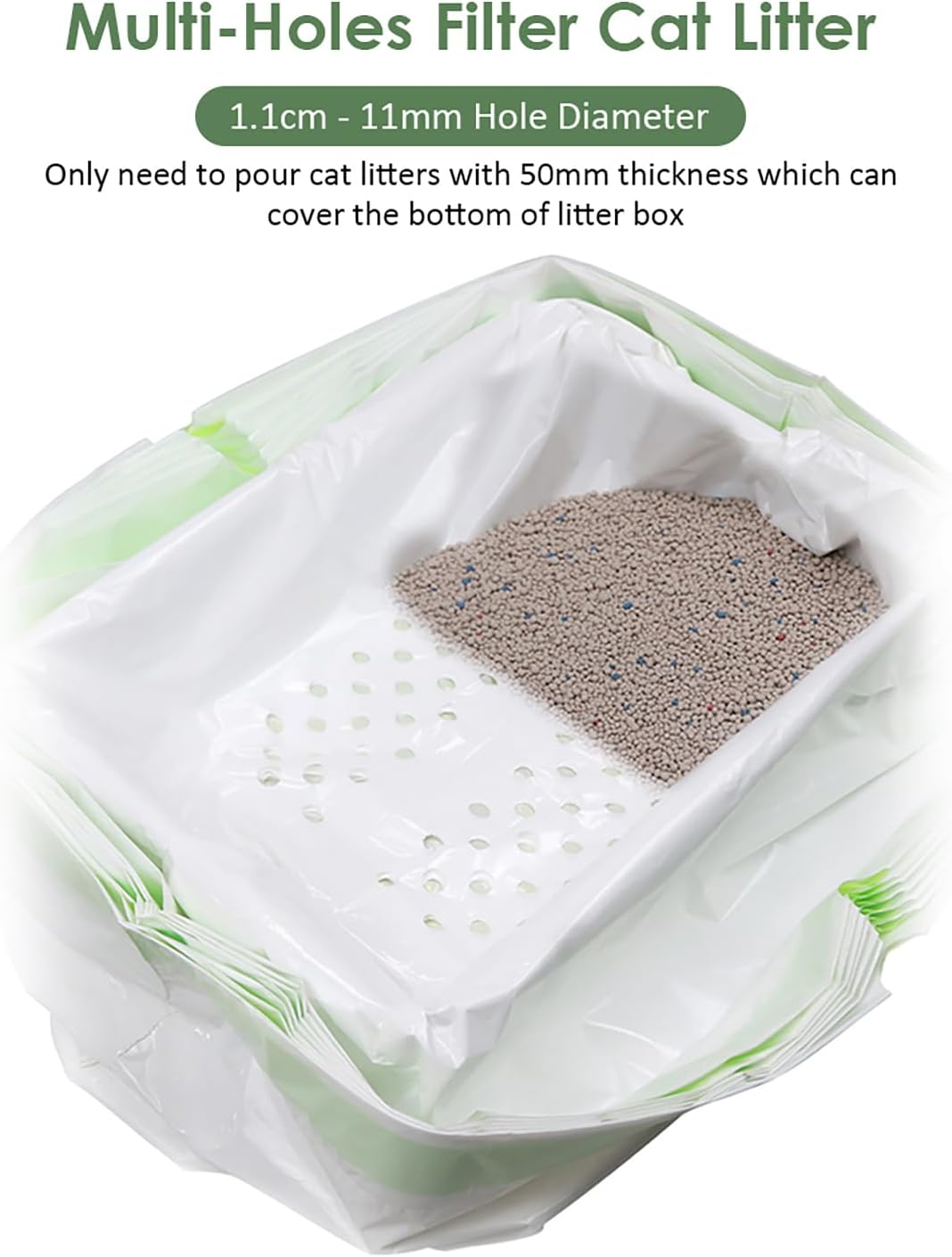 Cat Litter Filter Bag Drawstring Litter Sifting Liners Kit Waste Litter Box Liners Type 1 & S image number 4