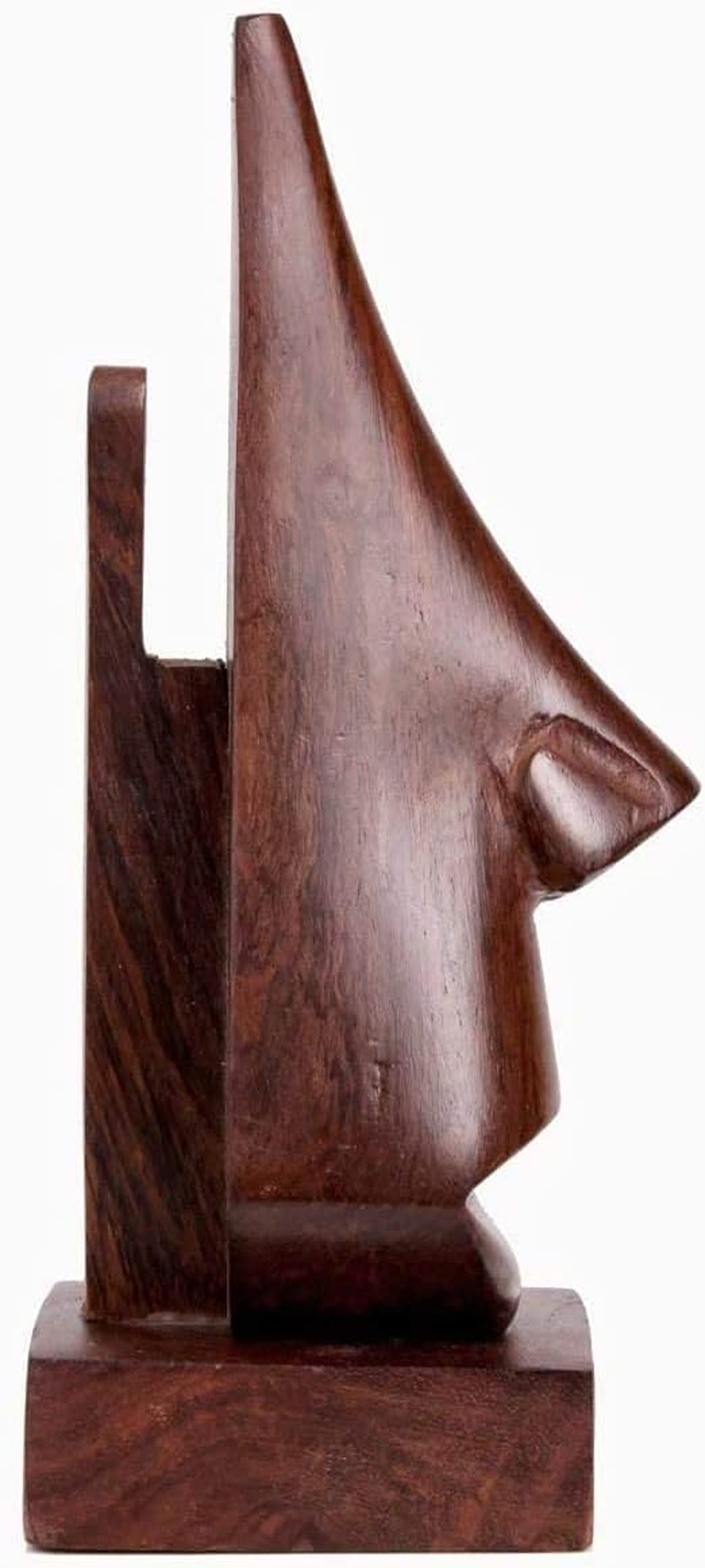 Wooden Eyeglass Spectacle Holder Handmade Nose Shaped Stand for Office Desk Home Decor Gifts