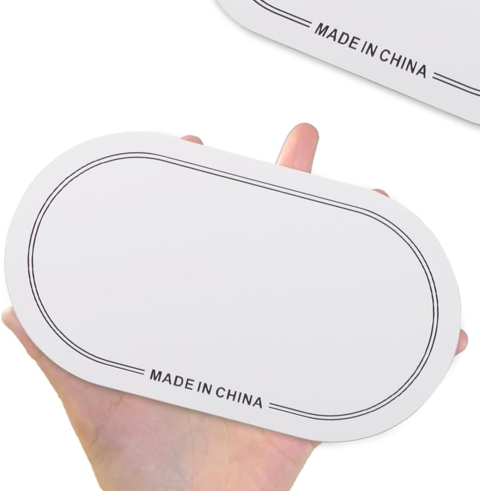 FUNFANG 2 Pack Double Pedal Drumhead Patches Wear-Resistant Stickers Self-Adhesive Drumhead Patch Protectors Drum Protective Pad for Bass Drum and Percussion Accessories White 18X10Cm