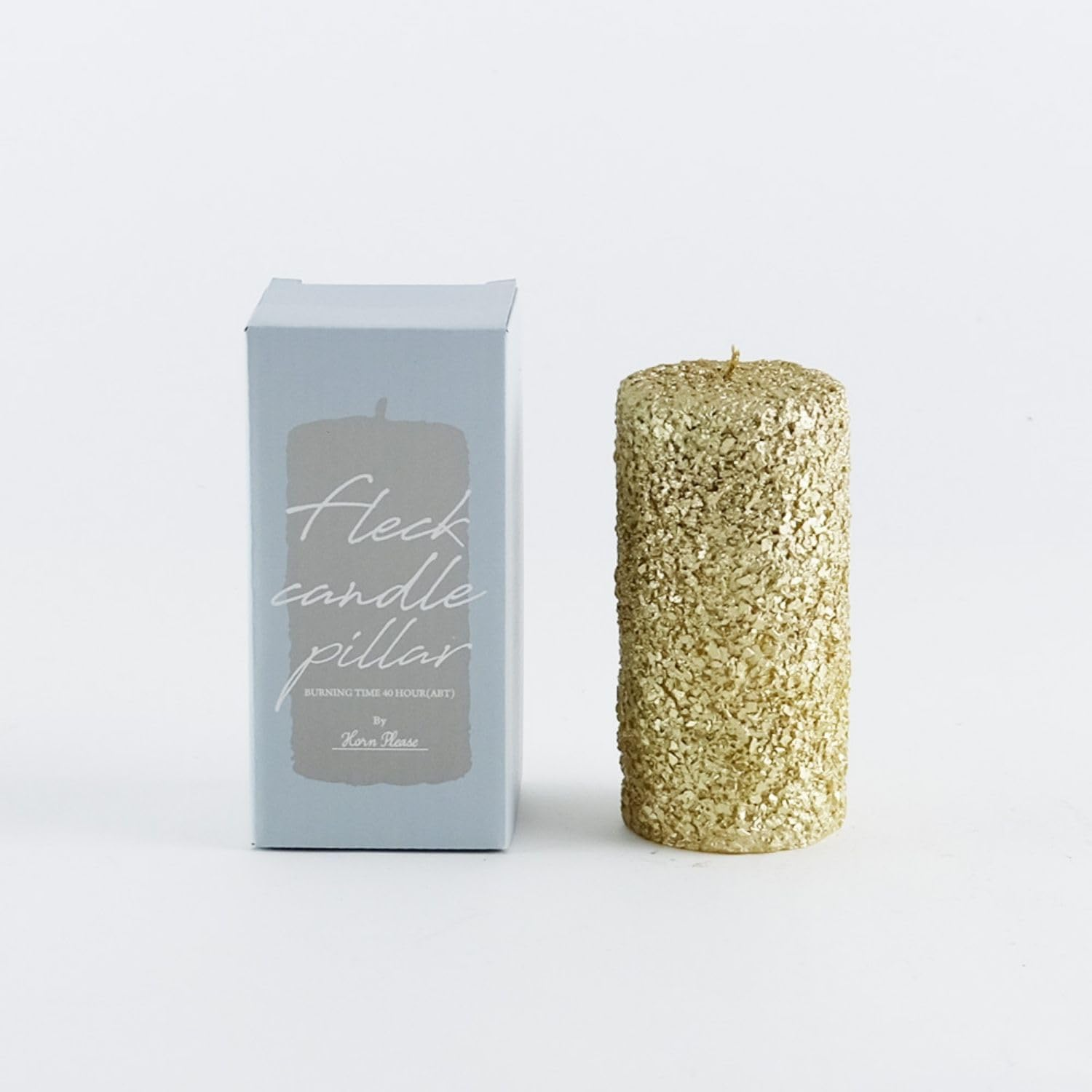 Shisei 107125 Fleck Candle Pillar, Large, Interior Light, Gold, Diameter 2.8 X Height 5.9 Inches (7 X 15 Cm) image number 2