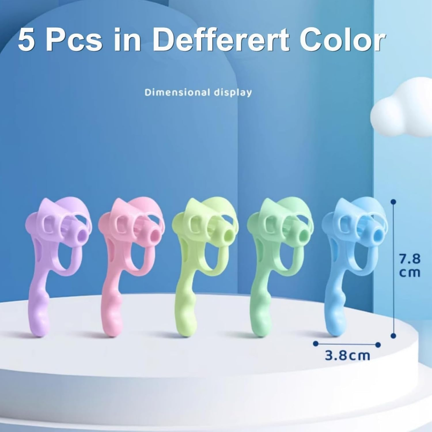 Pencil Holder Original Pencil Holder 6 Pieces, Improve Children'S Writing Skills, Ergonomic Pen Holder for Right- and Left-Handed People, Great for Kids, Toddlers and Adults