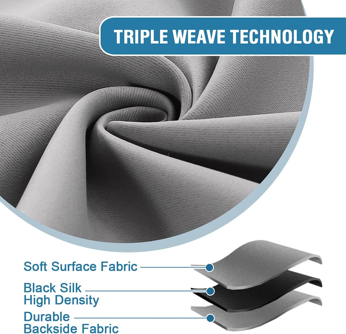 SMARCUTE Indoor Outdoor Curtains for Patio Waterproof Stainless Steel Silver Grommet Thermal Insulated Blackout Outdoor Drapes for Deck/Gazebo, Dove, 1 Panel, W132Cm X D213Cm image number 4