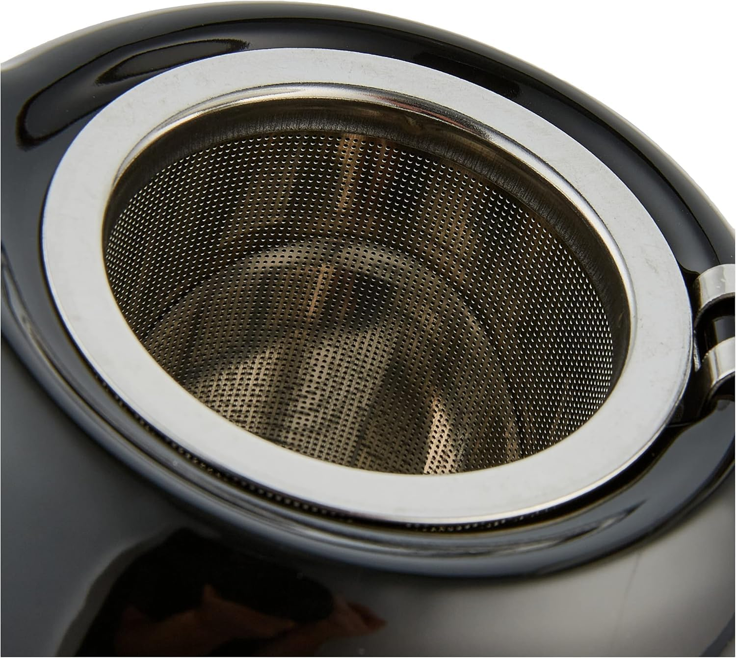 Avanti Camelia Ceramic Teapot, 500Ml, Pitch Black - Fire Engine Red image number 3