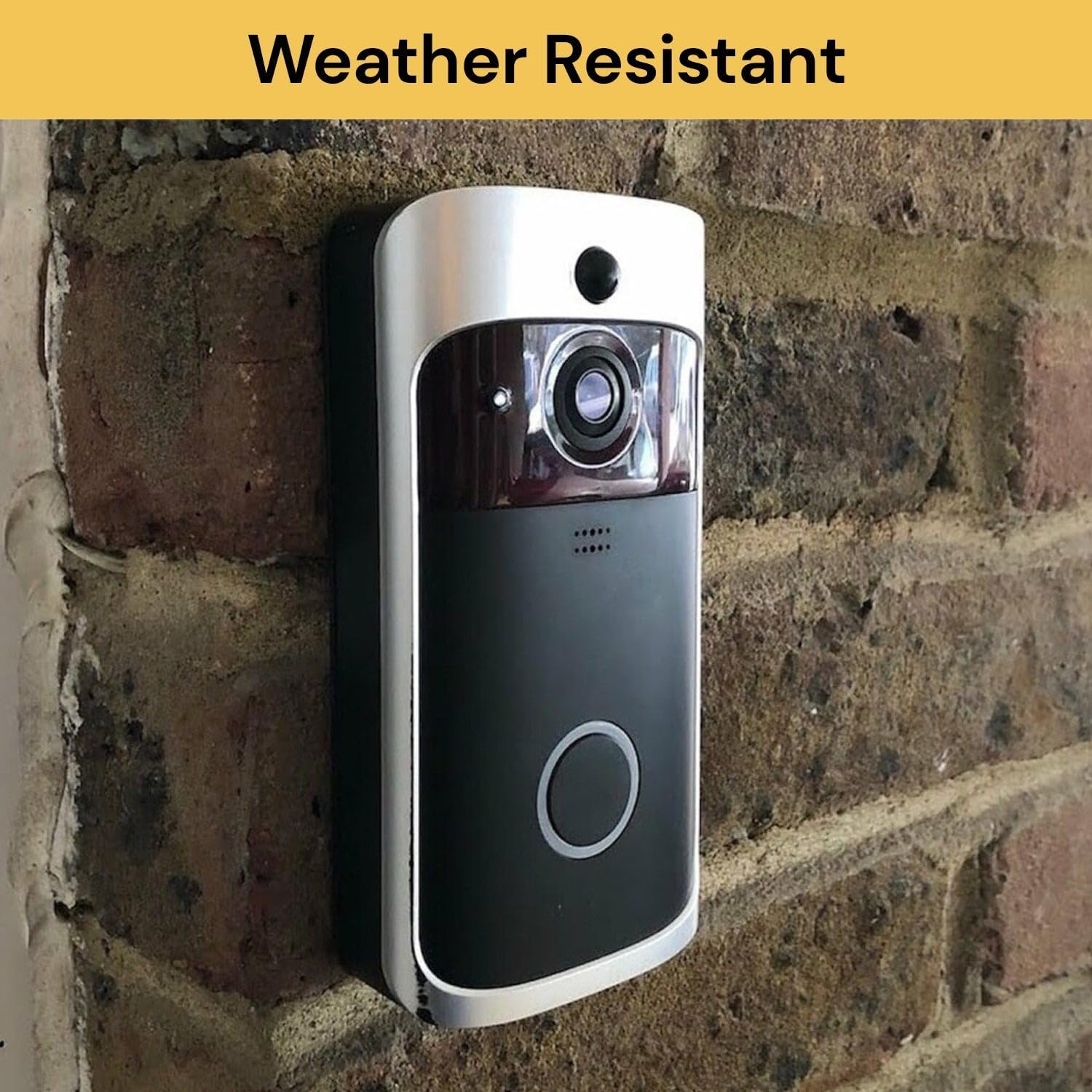 EZONEDEAL Wireless Video Doorbell, Visual Smart Home Wifi Ring Door Bell Motion Detection Two-Way Audio Ring Universal HD Camera Night Vision, PIR Motion Detection Android - Ring Doorbell Wireless