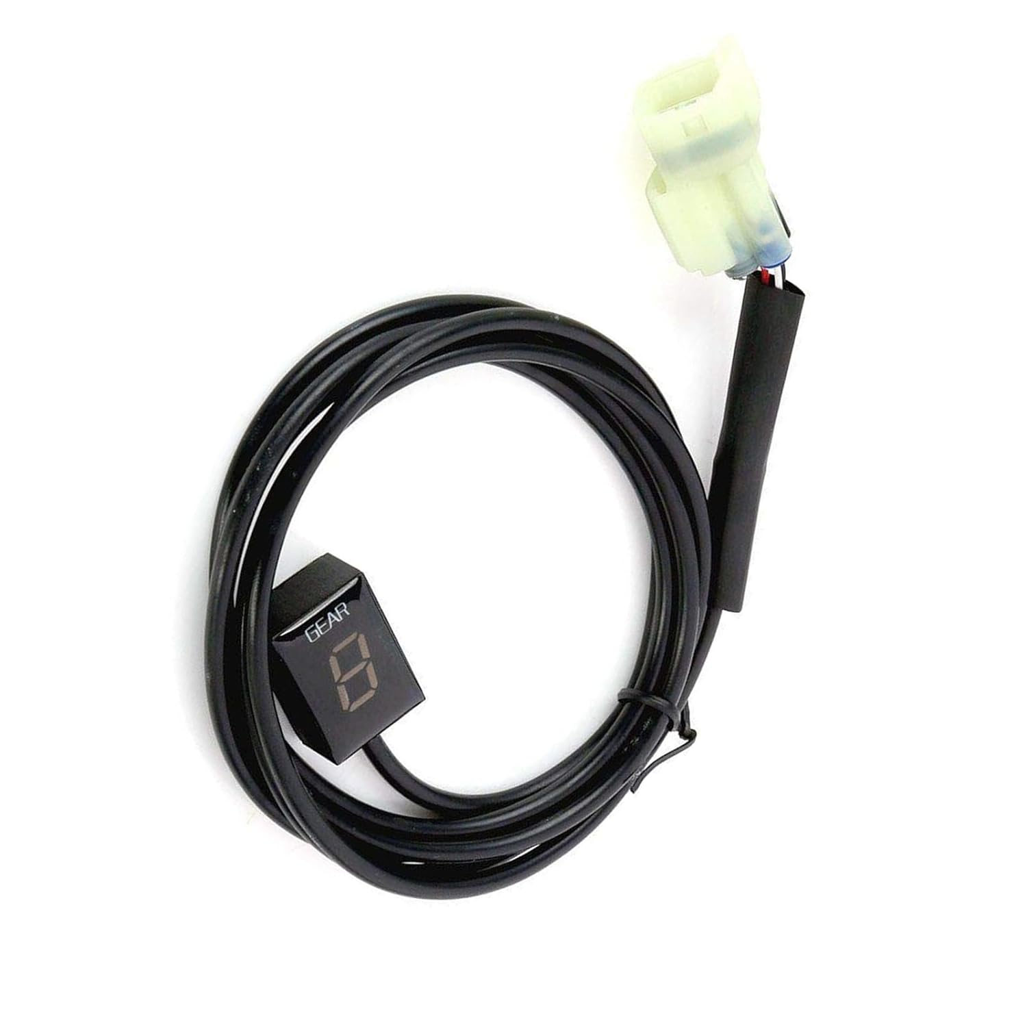 Motorcycle Gear Indicator Compatible with Honda with Holder Bracket,Waterproof LED Digital Display Speedometer Shift Lever Sensors Plug & Play (Red) - Blue image number 2