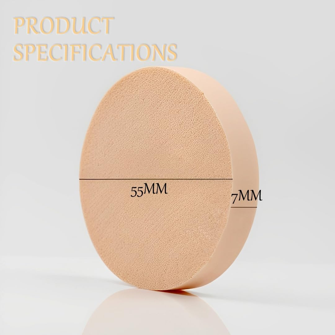 BAVALIN 12 Pcs Makeup Sponge - round Latex Sponges Washable Cosmetic Sponges Powder Puff Foundation Sponges Applicator Face Paint Sponge for Liquid Foundation, Creams, and Powders image number 4