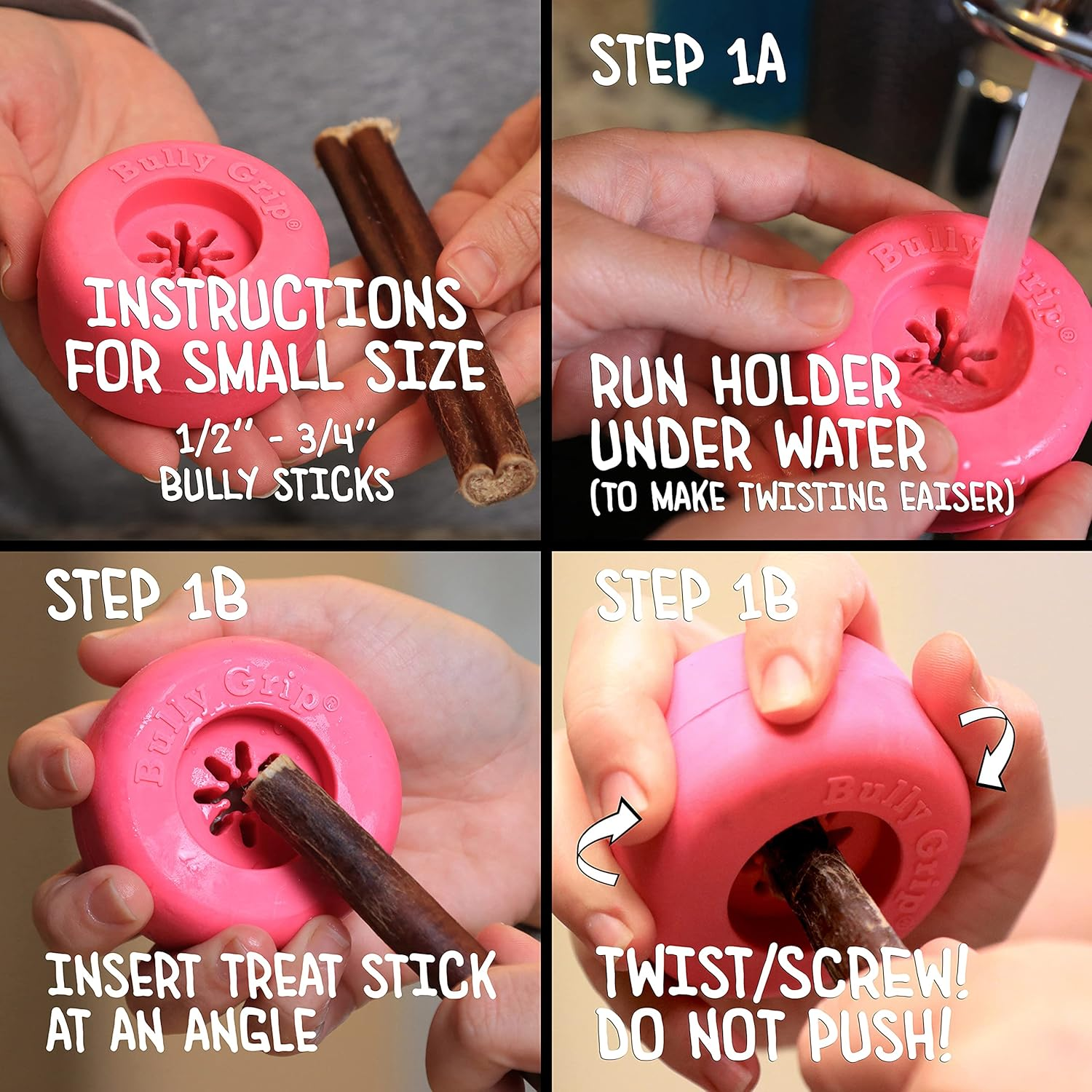 Bully Stick Holder - Size Small Interactive Dog Toy, Slow Feeder, Treat Dispenser, Chew Toy and Dog Safety Device image number 1