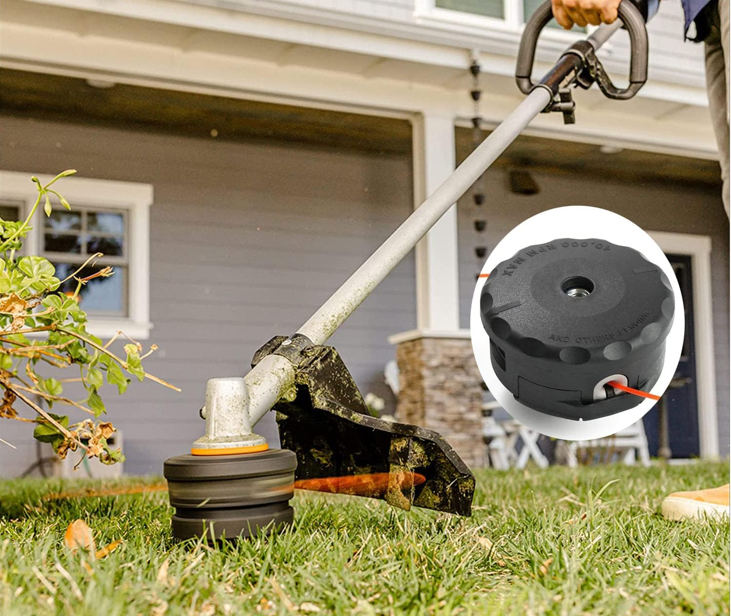 RO6G String Trimmer Head for Echo Speed-Feed 400 SRM-225 SRM-230 SRM-210 Compatible with Most Echo SRM Straight Axle Trimmer Models image number 3