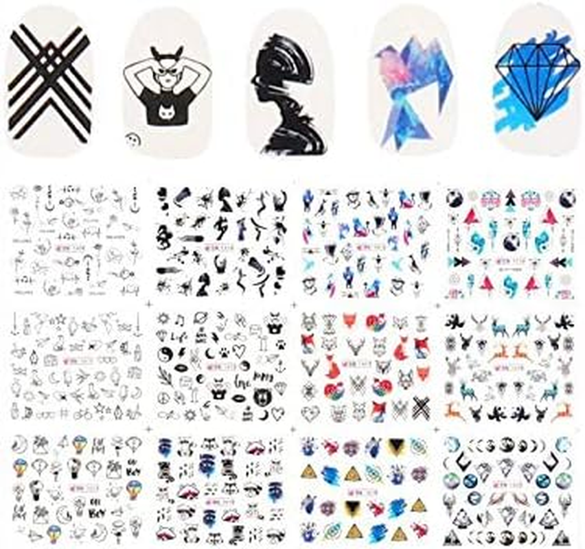 Cactus Water Decals Nail Sticker Green Plant Leaf Watermark Flakes Slider Tattoo Nail Decoration (Color : BN1609 1620) image number 2