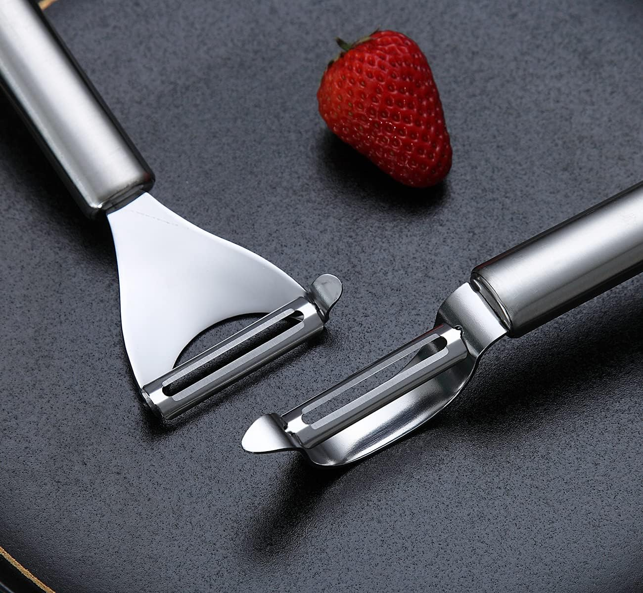 Berglander Peeler Vegetable Peelers Potato Peeler Stainless Steel Kitchen Peeler Durable and Robust Sharp Peeler, Apple Cutter Pack of 2 image number 6