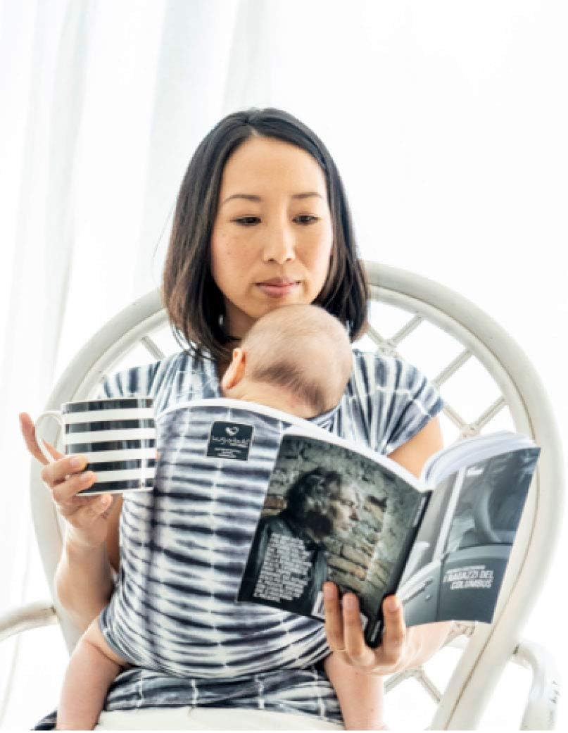 HUG a BUB: Baby Carrier Sling Wrap - 100% Organic Cotton Lightweight - Charcoal