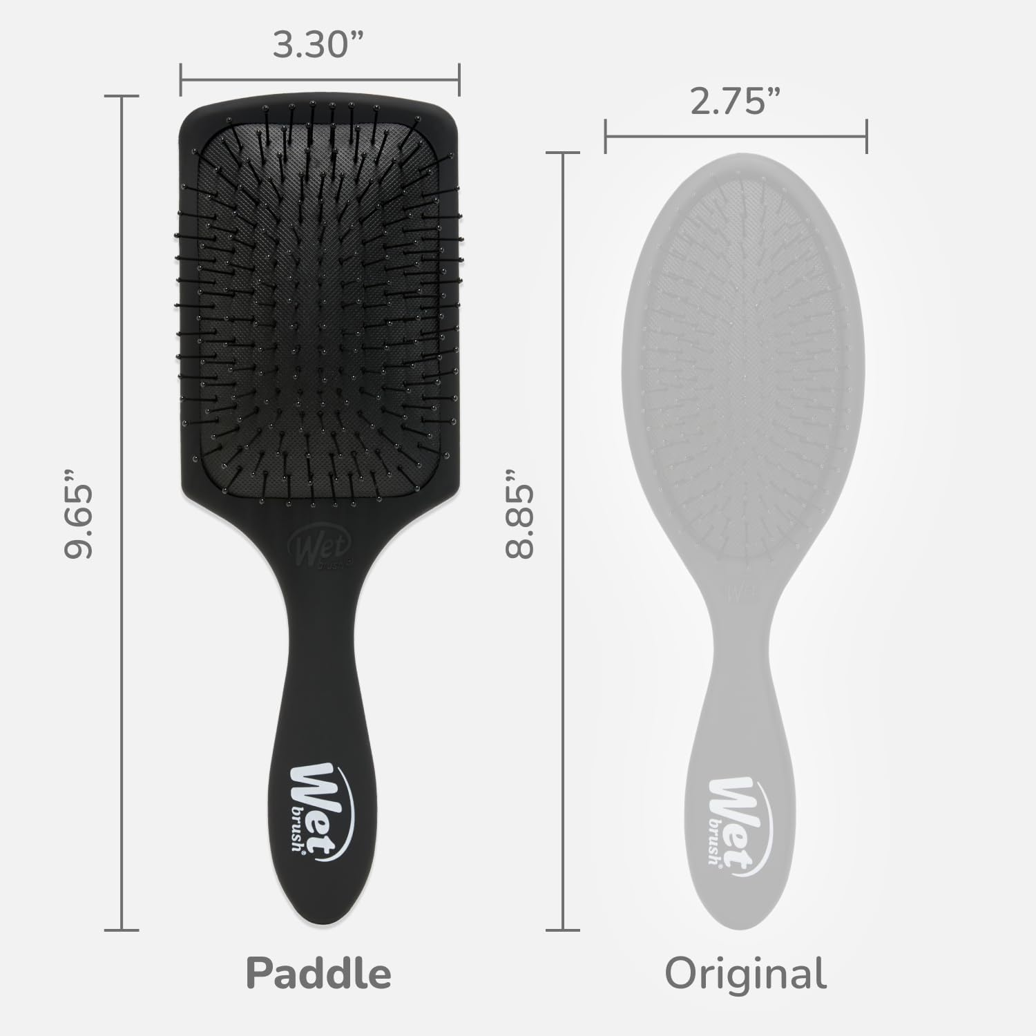 Wet Brush Paddle Detangler Hair Brush, Black Frost - Ultra-Soft Intelliflex Detangling Bristles with Aquavent Design - Spread Hair Treatments Evenly - Glides through Tangles for All Hair Types - Purple Frost image number 6