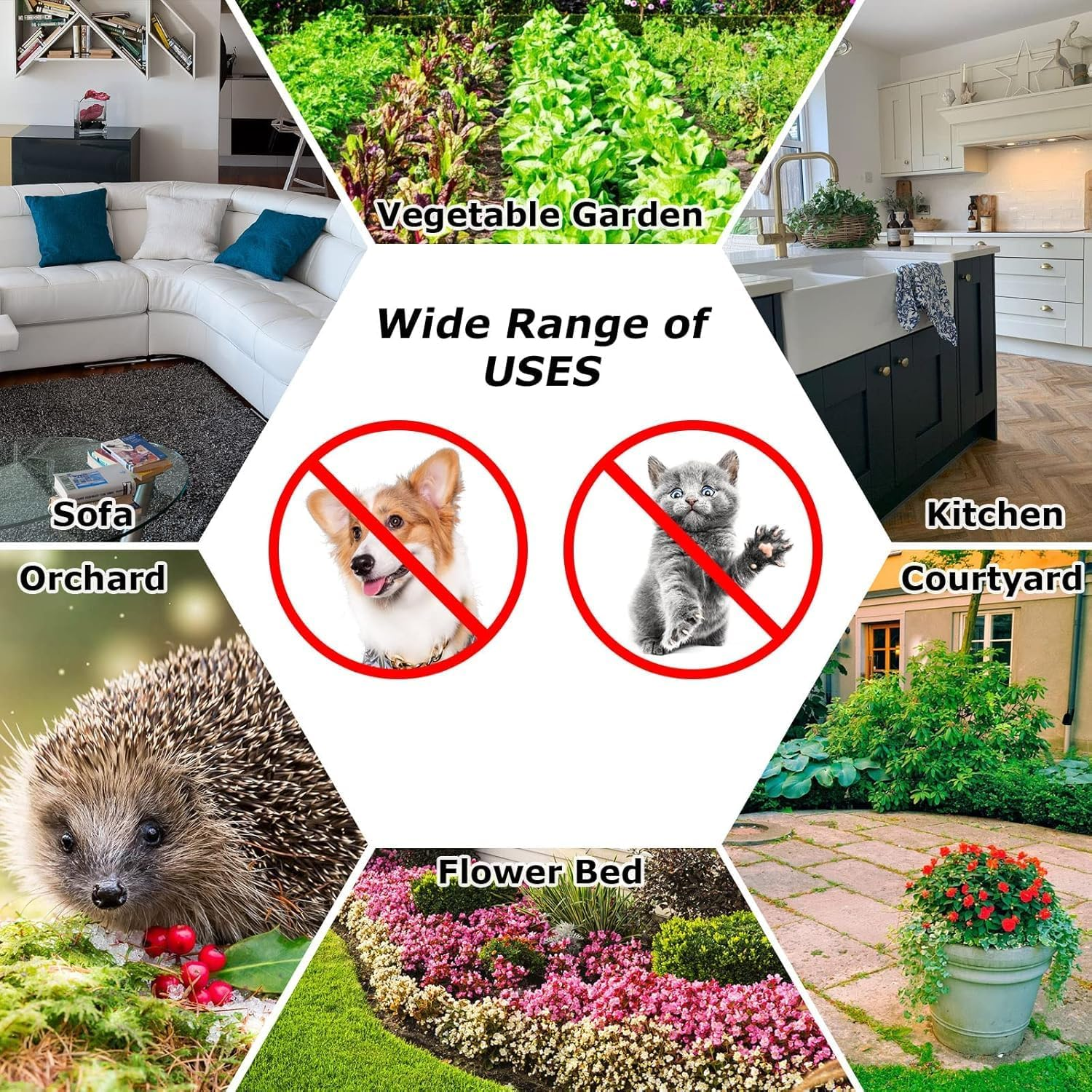 THJOPOKEEL 10 Pieces Deterrent Repellent with Spikes Keep Cats off Counter Ant Mat Dogs Spiked Deterrent Mat for Outdoor Indoor Garden Window Sofa(17 X 13.4 Inches,Clear) image number 6