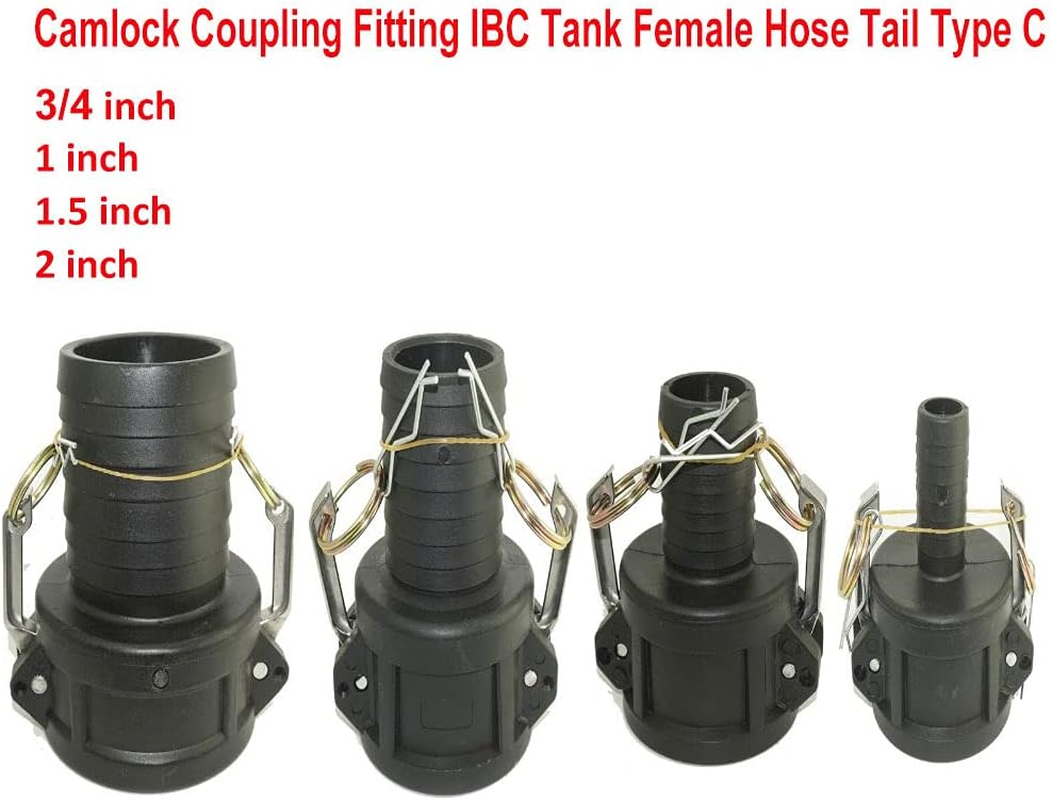 1" IBC Camlock C Adaptor Female Pipe Tail Connector Tank Water Fuel Tank Female Adaptor for Garden Hose, Oil Fuel Water Fitting image number 3