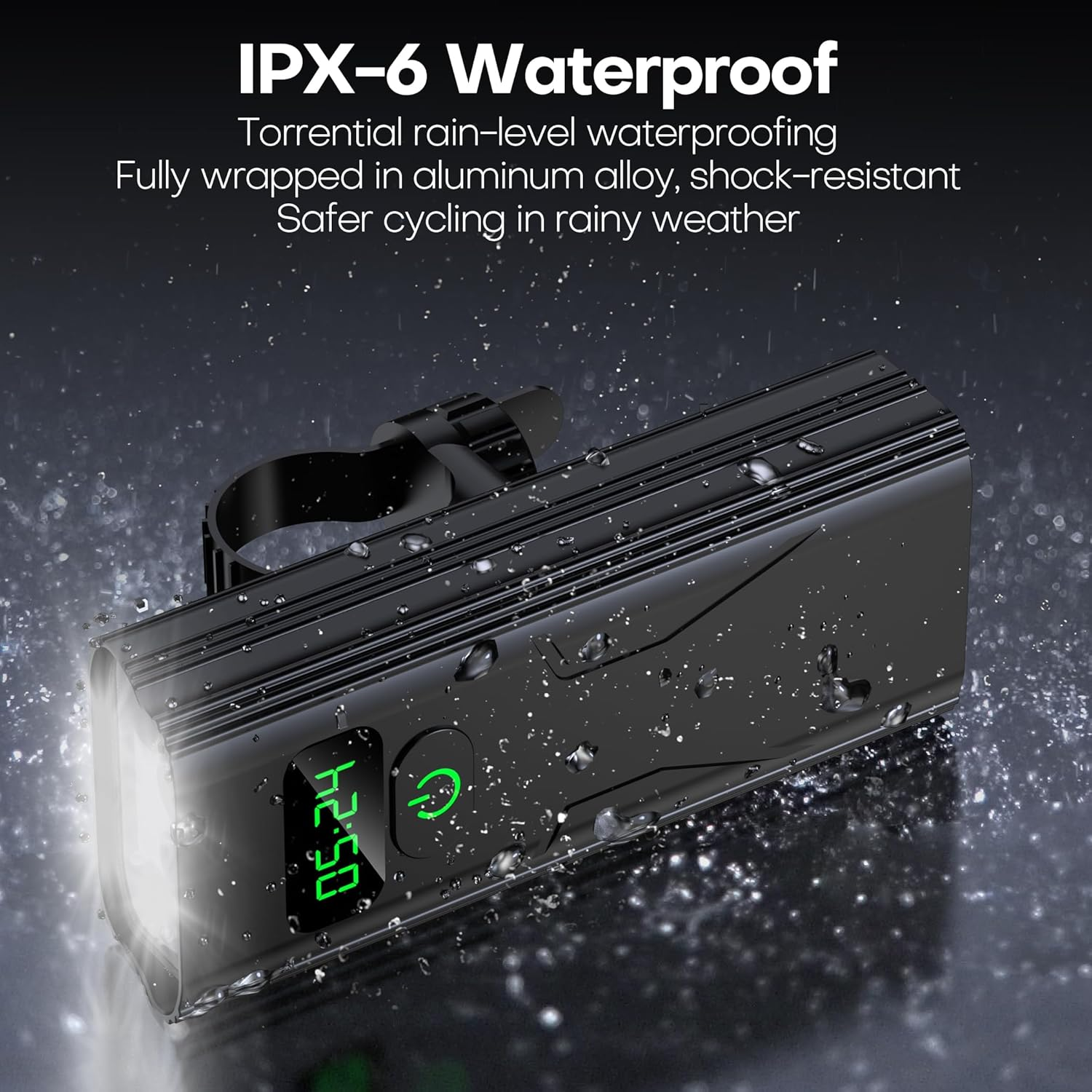 Bike Lights Set, Bicycle Lights Front and Rear, IPX6 Waterproof, and All-Aluminum Construction. Suitable for Mountain, Country Roads, and City Riding image number 3