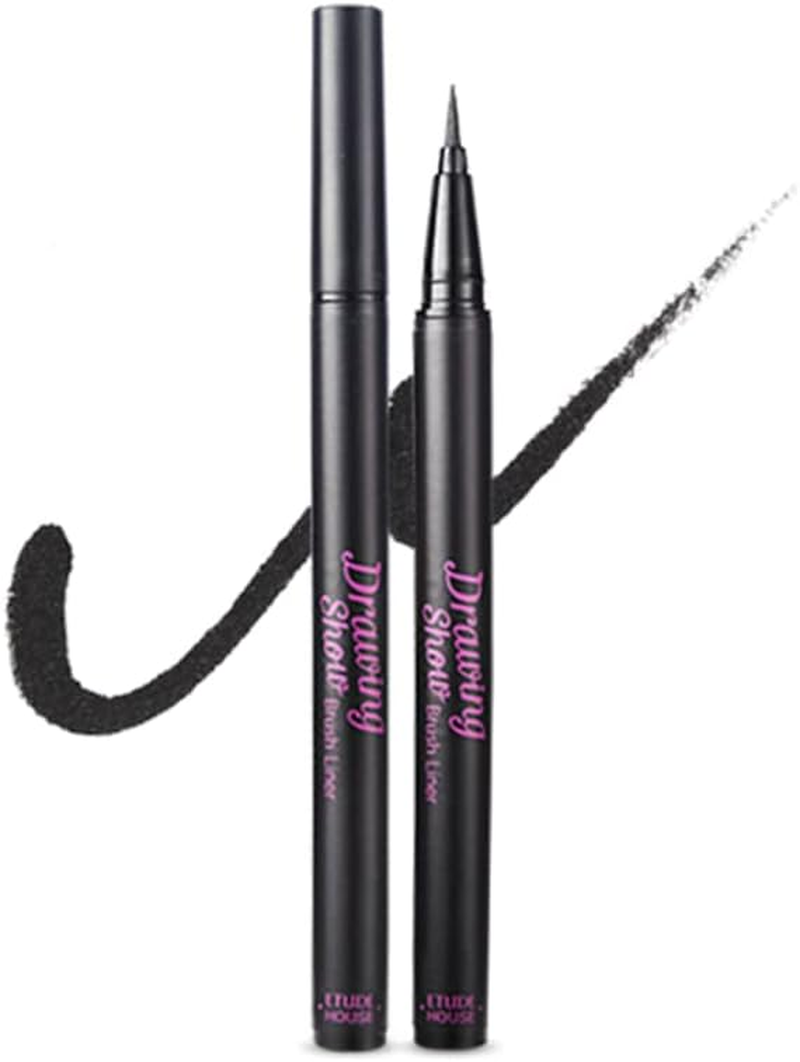 ETUDE Drawing Show Brush Eye Liner with 2 Colors 10 G, Black