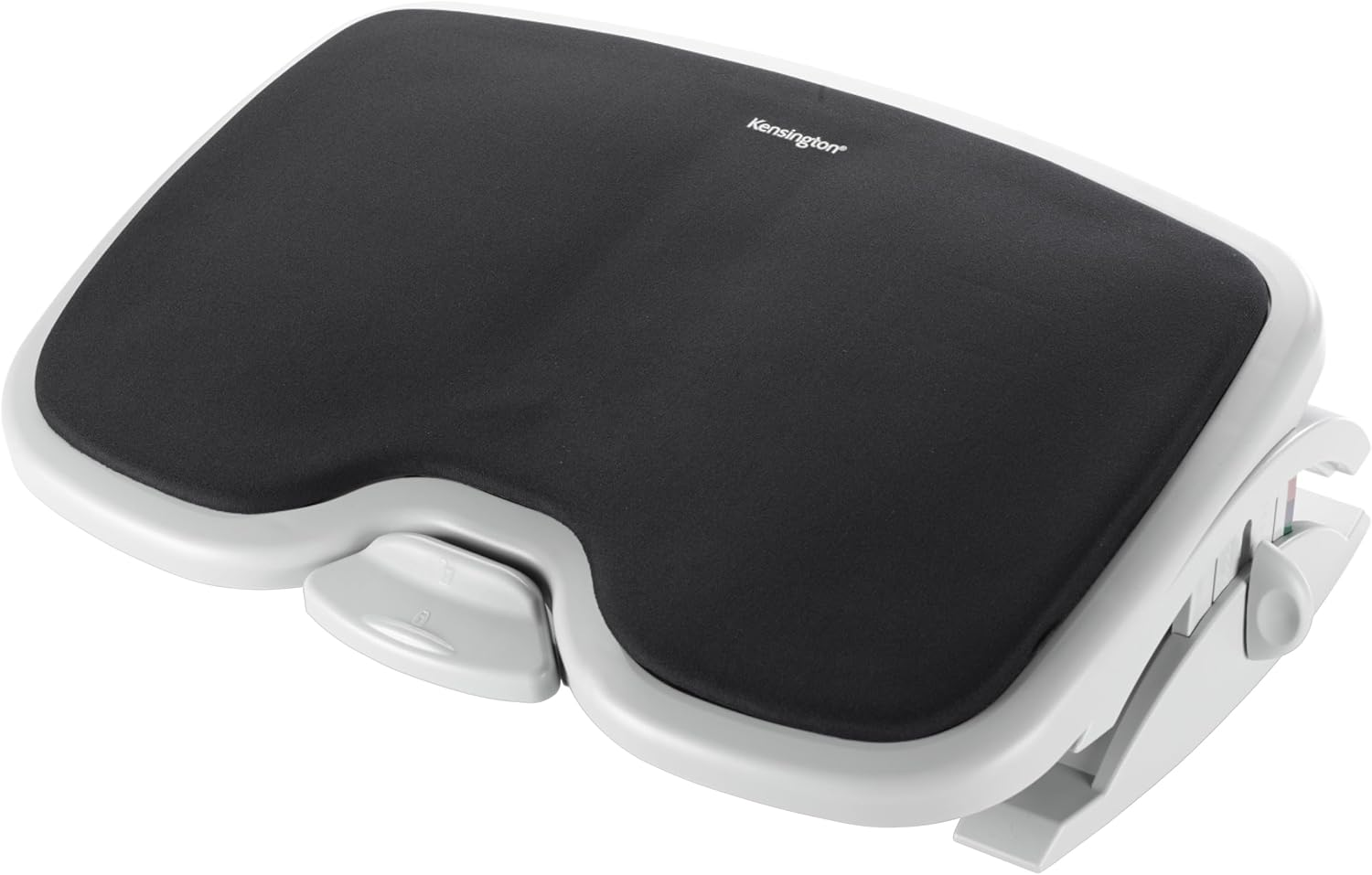 Kensington Foot Rest for under Desk at Work, Smartfit Comfort Memory Foam Angle and Height Adjustable Footrest, Non-Skid Foot Stool for under Office Desk, White/Black K56144USF image number 2