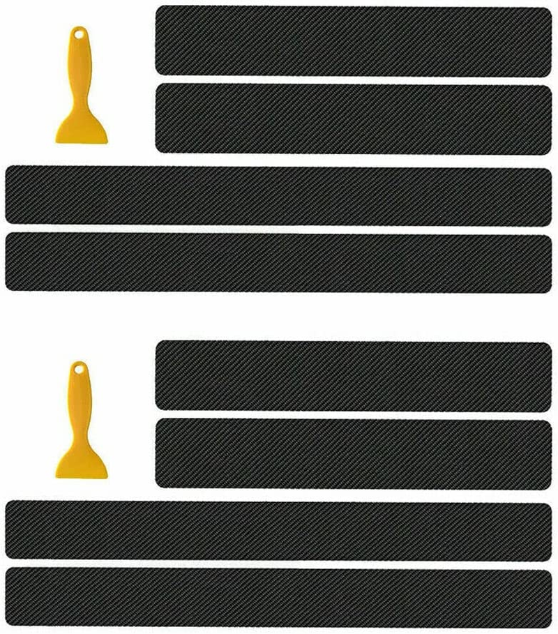4D Carbon Fiber Car Sticker Door Sill Side Scuff Plate anti Scratch Protector image number 4